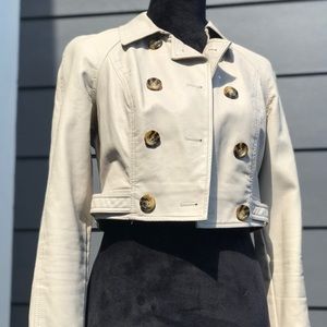 Faux Leather Crop Jacket